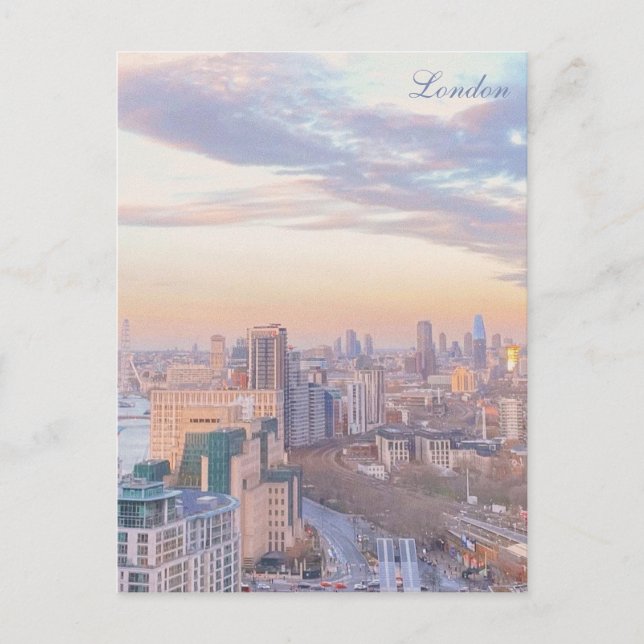 Spring Sunset, London Postcard (Front)