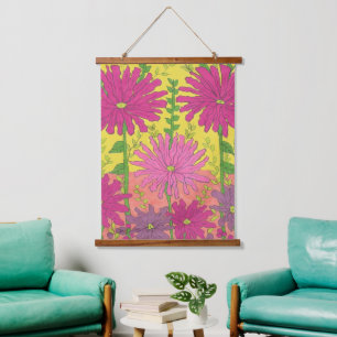 Spring Sunshine Floral Hanging Tapestry