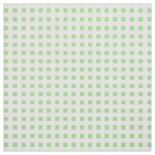 Spring Sunshine Green White Check  Pattern Fabric