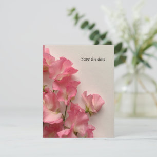 Spring sweet peas in pink save the date