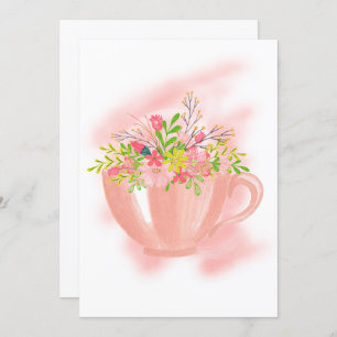 Spring Tea Birthday Party Invitation