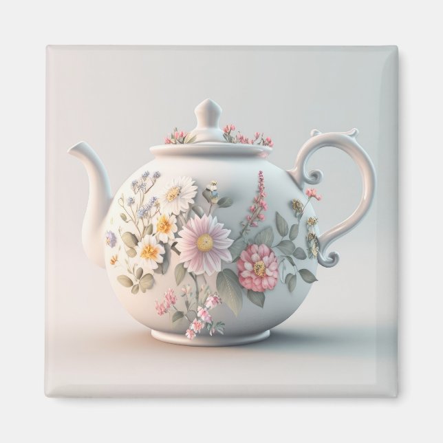 Spring Teapot Magnet (Front)