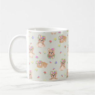 Spring teddy bear coffee mug