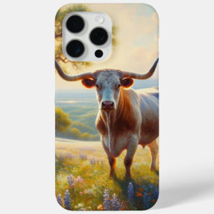 Spring Texas longhorn cow  iPhone 15 Pro Max Case
