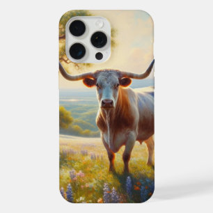Spring Texas longhorn cow iPhone 15 Pro Max Case