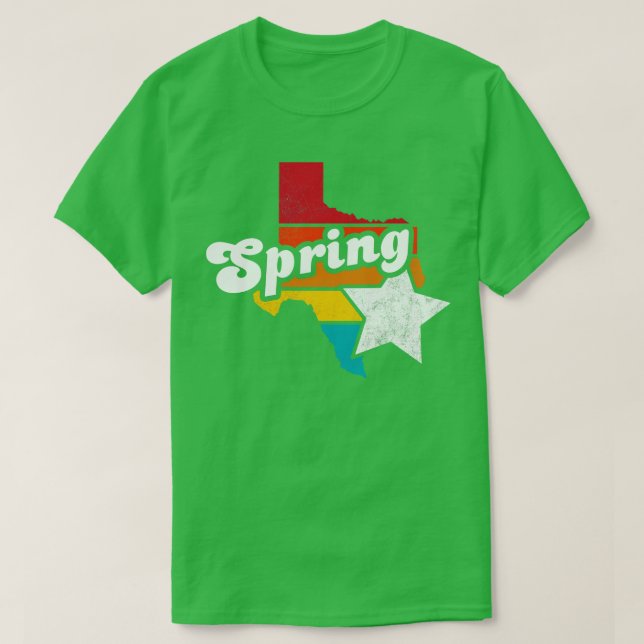 Spring Texas Vintage Distressed Souvenir 2 T-Shirt (Design Front)