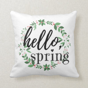 Spring Throw Pillow - Hello, Spring