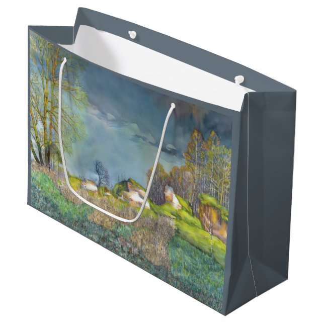 Spring thunderstorm large gift bag (Front Angled)
