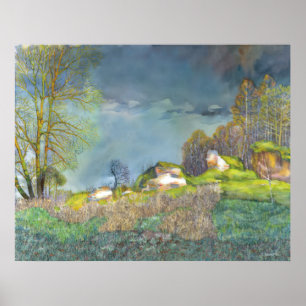 Spring thunderstorm poster