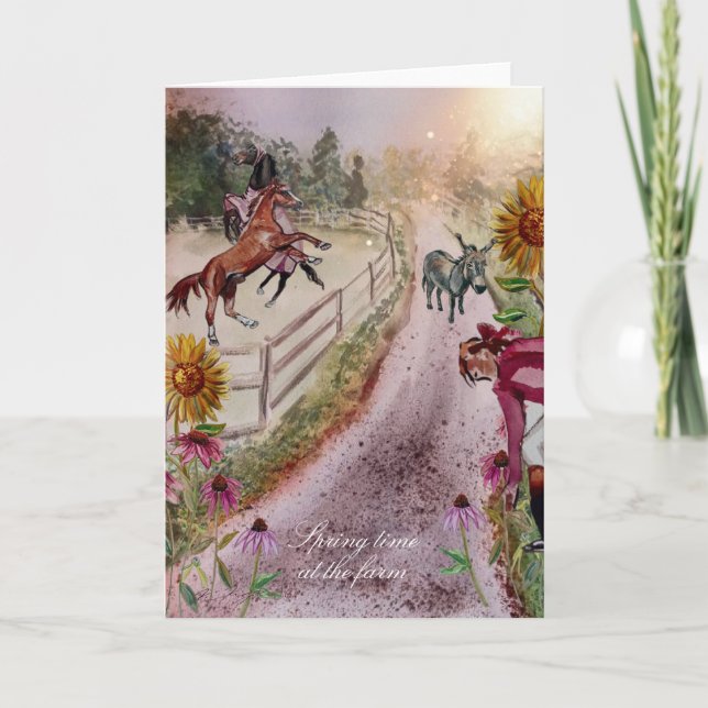 spring time at the farm #1  invitation (Front)