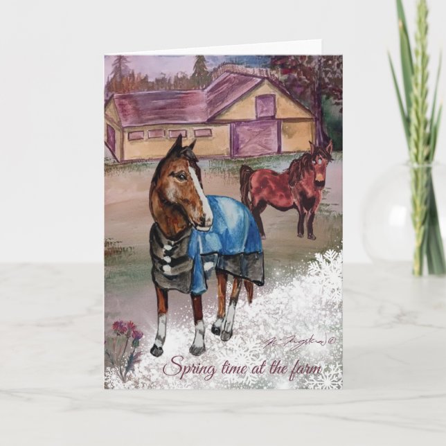 spring time at the farm six invitation (Front)