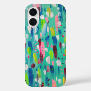 Spring Time Blues Abstract  iPhone 16 Case