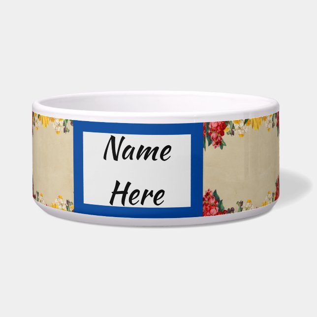Spring Time Ceramic Pet Bowl (Front)