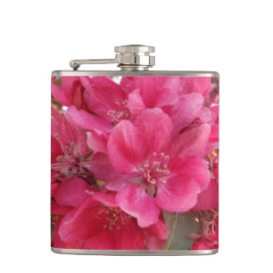 Spring Time Flower Vinyl Wrapped Flask
