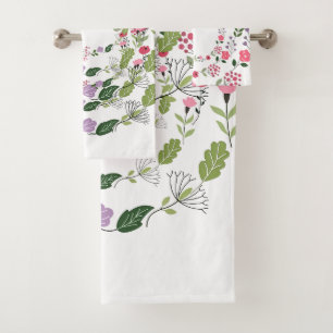 Spring Time Flowers Bath Towel Set
