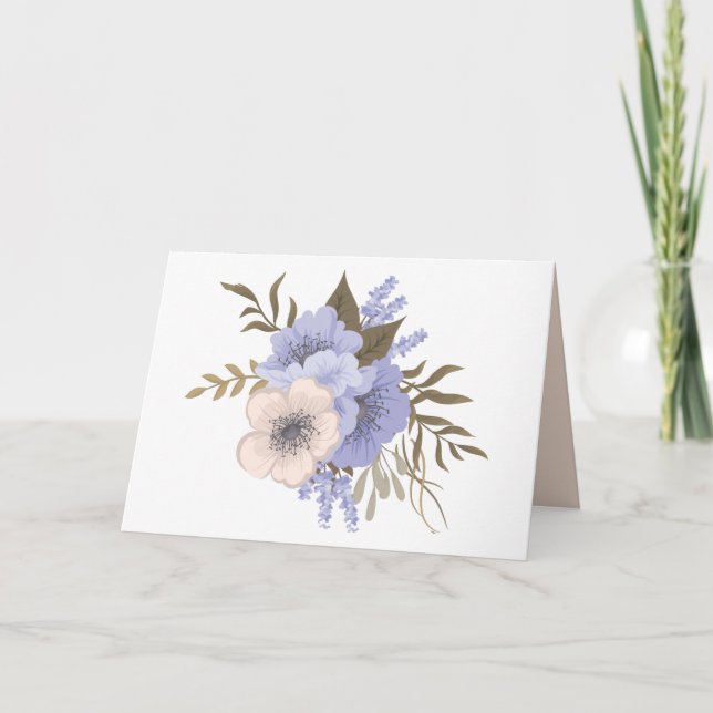 spring time flowers greeting card (Front)