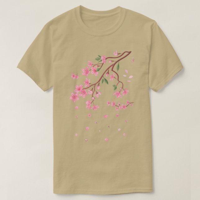 Spring Time Flowers Sakura Cherry Blossom  T-Shirt (Design Front)