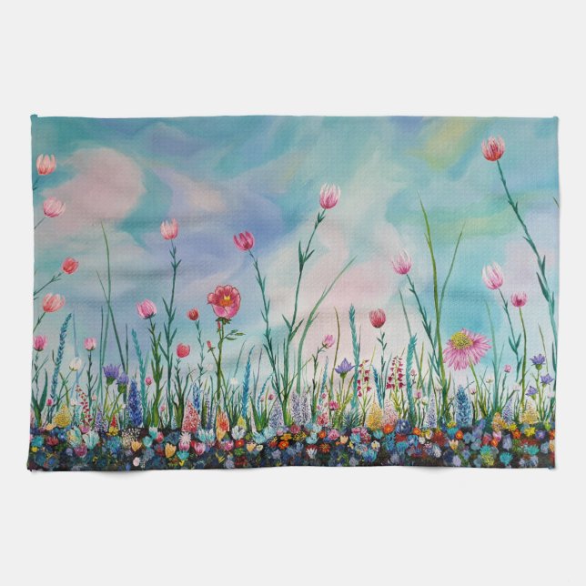 Spring Time Garden Tea Towel (Horizontal)