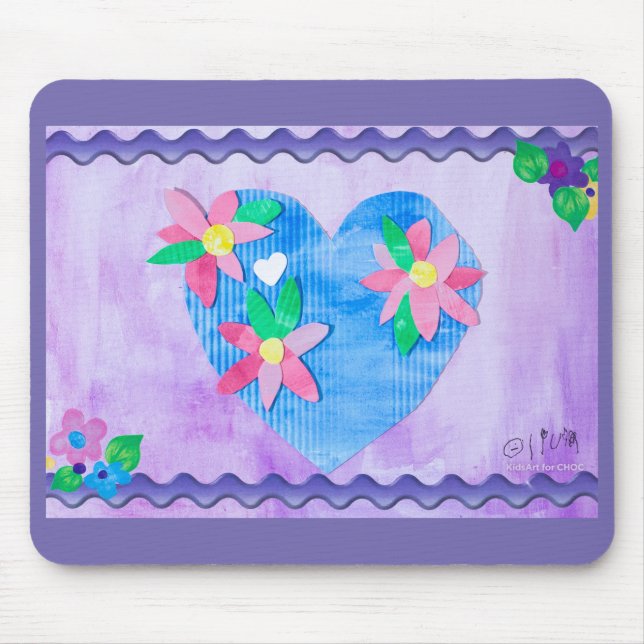Spring Time Heart - Kids Art for CHOC Mouse Pad (Front)