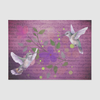 Spring time Hummingbird decoupage  Tissue Paper