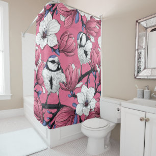 Spring time in pink shower curtain