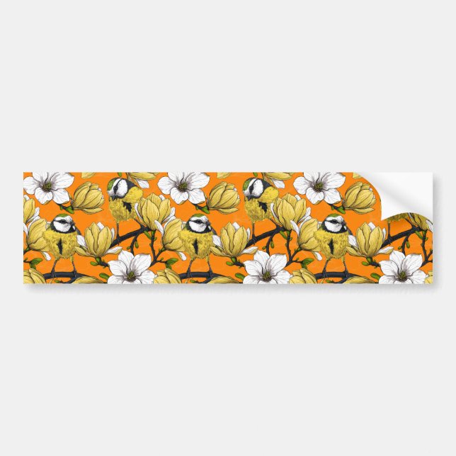 Spring time in yellow bumper sticker (Front)