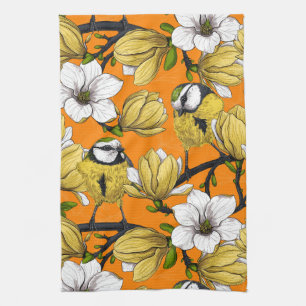 Spring time in yellow tea towel