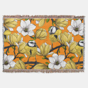 Spring time in yellow throw blanket