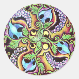 Spring Time Moon Cycle Mandala sticker
