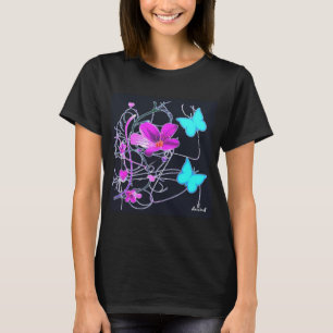 Spring Time on Black T-Shirt