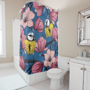 Spring time shower curtain