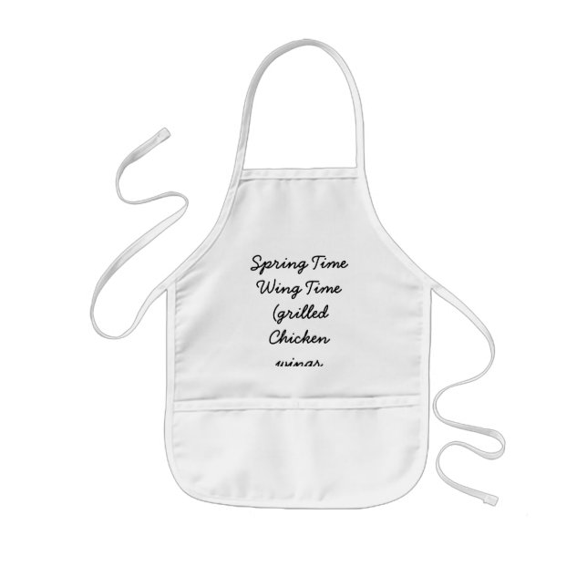 Spring Time, Wing Time... Kids Apron (Front)