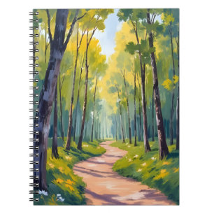 Spring Trail Green Forest Watercolor Nature Notebook