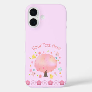 Spring Tree & Birds Custom iPhone 16 Case