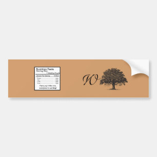Spring Tree Brown/Black Wedding Water Bottle Label