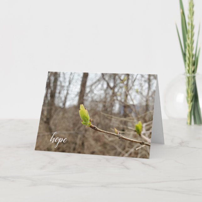 spring tree bud for Hope thinking of you Card (Front)