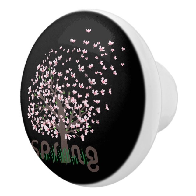 Spring Tree Ceramic Knob (Right)