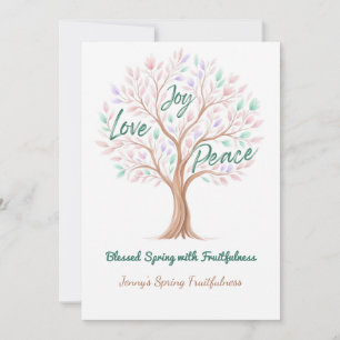 Spring Tree with Scripture – Personalized Easter Holiday Card