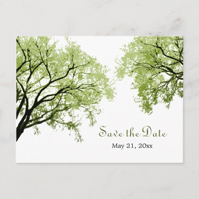 Spring Trees 2 - Save the Date Postcard (Front)