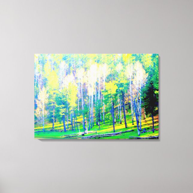spring trees leafing out wrapped canvas (Front)