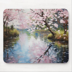 Spring Trees River Mouse Pad