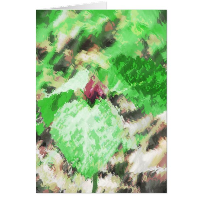 Spring Trillium WildflowerAll Occasions Greeting  (Front)