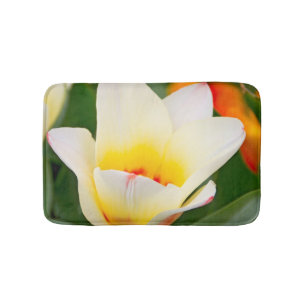 Spring Tulip Close-Up Photo Bath Mat