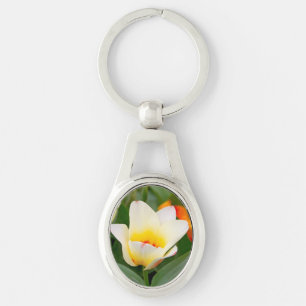 Spring Tulip Close-Up Photo Key Ring