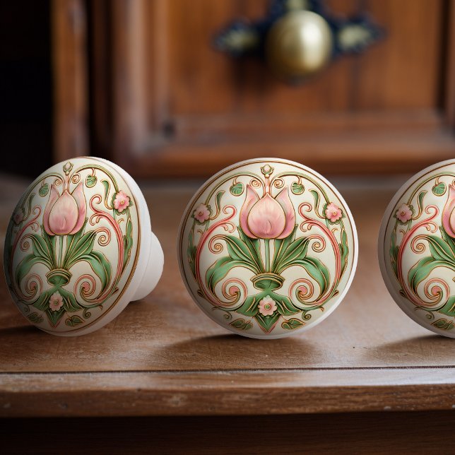 Spring Tulip Elegance Ceramic Knob Pull (Creator Uploaded)