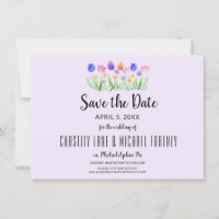 Spring Tulip Elegant Lavender Modern Wedding