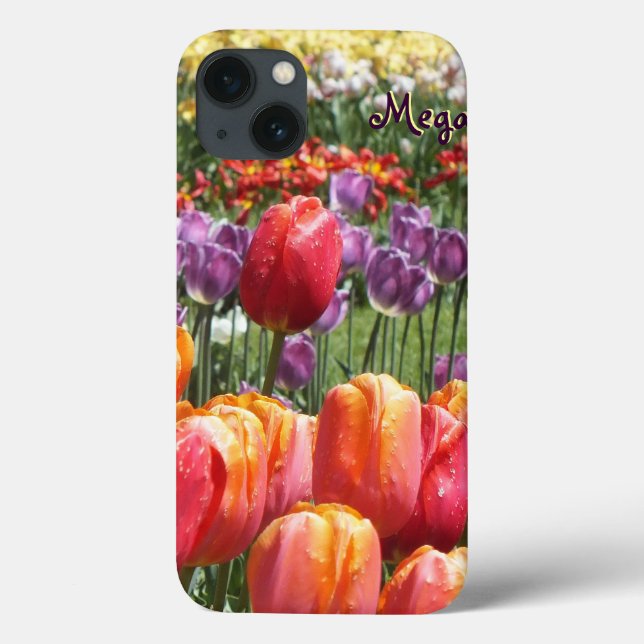 Spring Tulip Garden iPad Air Case -Personalise (Back)