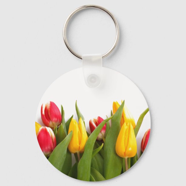 Spring Tulip Garden Key Chain (Front)