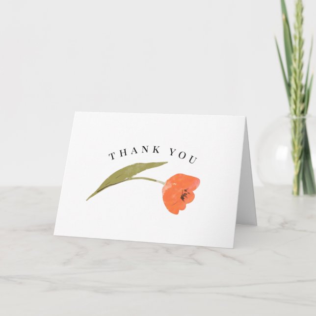 Spring Tulip Thank You Card (Front)