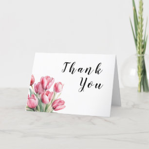 Spring Tulip Wedding Thank You Card